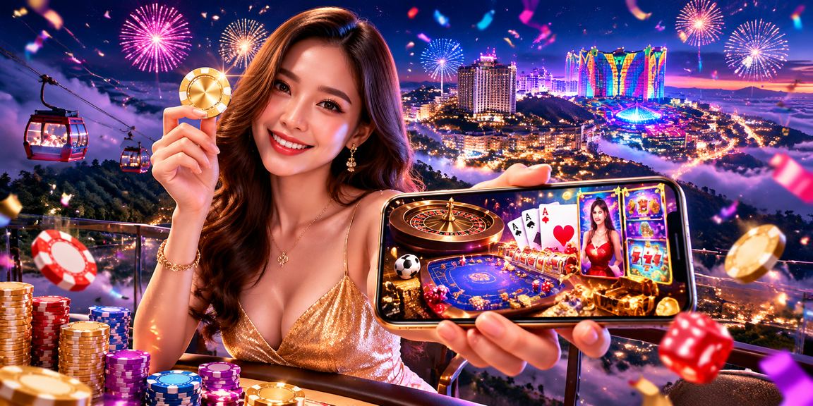 Pengguna bermain kasino mudah alih ironman88 di Genting Highlands dengan telefon pintar